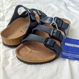 Navy Birkenstock Florida sandals